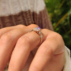 Oval Engagement Ring With Hidden Milgrain Setting