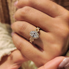 Oval Engagement Ring With Hidden Milgrain Setting