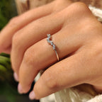Marquise And Round Wedding Band In Cluster Style