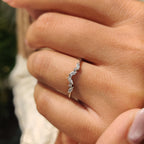 Marquise And Round Wedding Band In Cluster Style