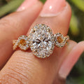 Oval Engagement Ring With Hidden Milgrain Setting