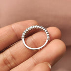 Baguette And Princess White Gold Wedding Band