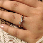 Seven Stone Marquise And Round Diamond Wedding Band