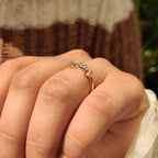 Seven Stone Marquise And Round Diamond Wedding Band