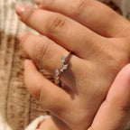 Seven Stone Marquise And Round Diamond Wedding Band