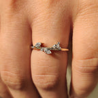 Seven Stone Marquise And Round Diamond Wedding Band