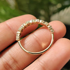 Marquise And Round Wedding Band In Half Eternity Design