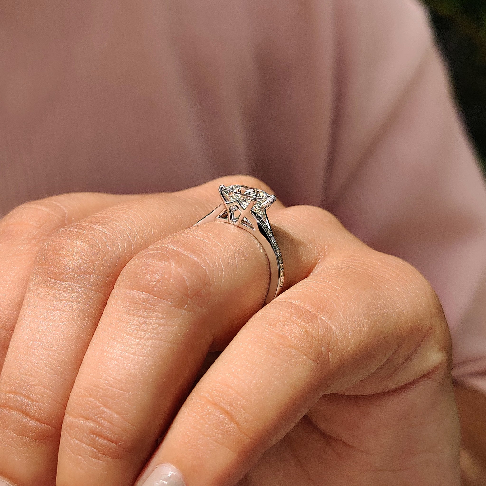 Split Shank Princess Cut Diamond Ring