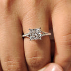 Split Shank Princess Cut Diamond Ring
