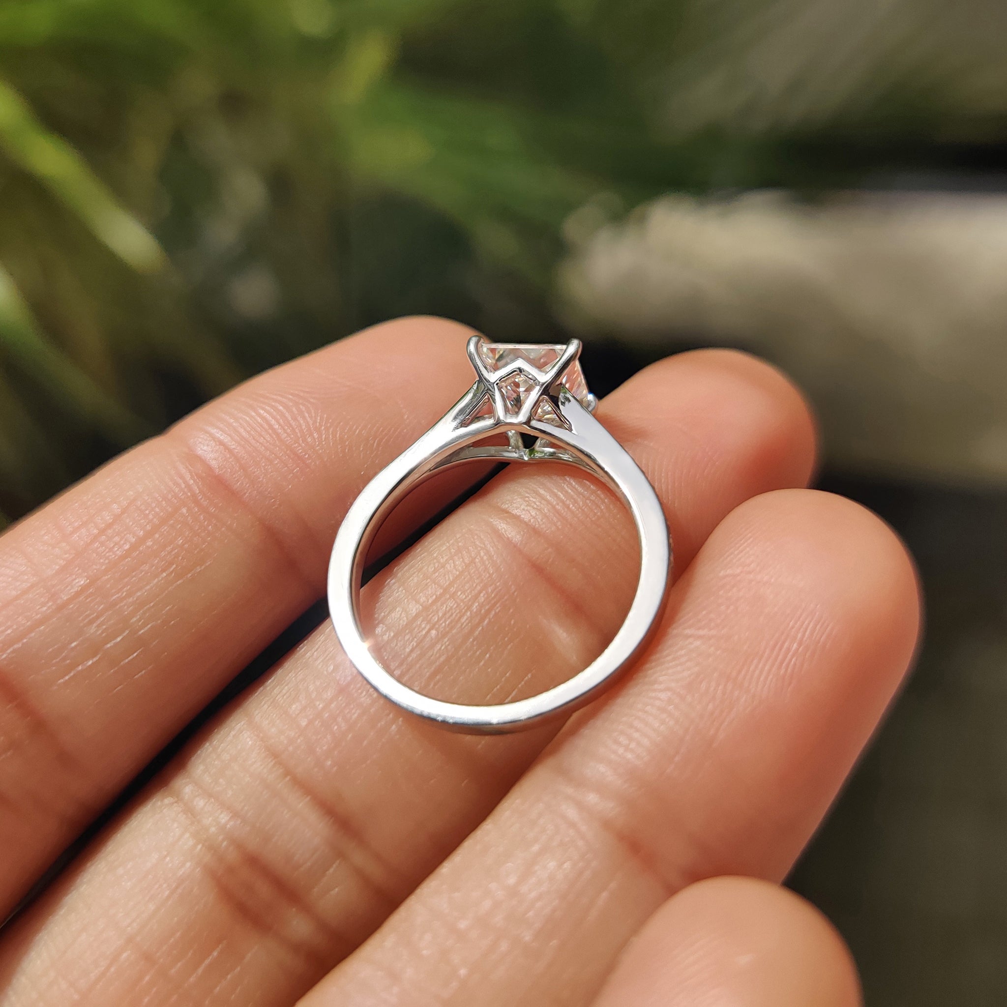 Split Shank Princess Cut Diamond Ring