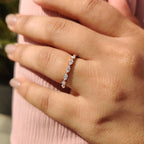 Marquise Diamond Eternity Band In Shared Prong Style