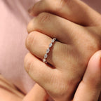 Marquise Diamond Eternity Band In Shared Prong Style