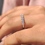 Semi Eternity Oval Diamond Band