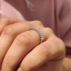 Semi Eternity Oval Diamond Band