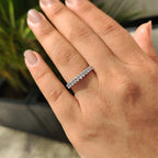 Semi Eternity Oval Diamond Band