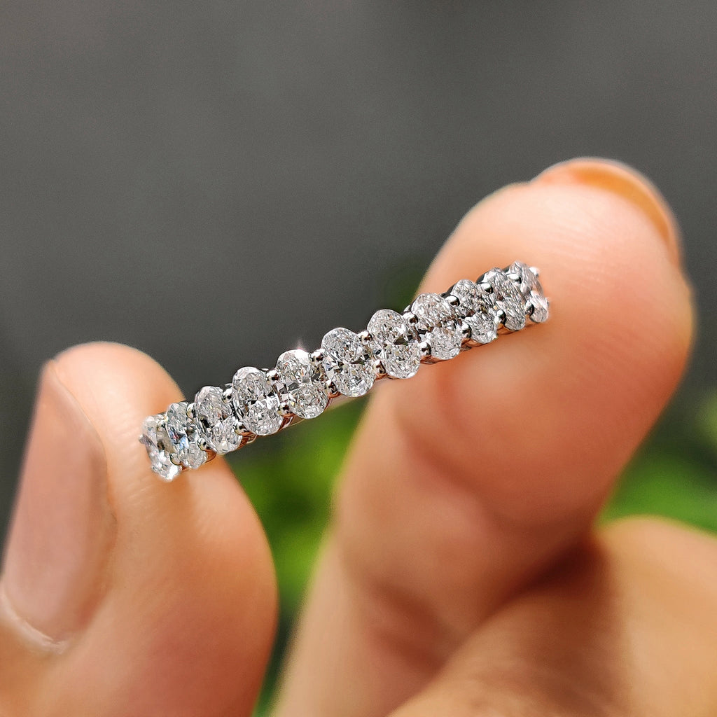 Semi Eternity Oval Diamond Band
