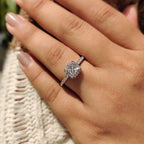 Princess Cut Halo Ring