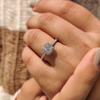 Princess Cut Halo Ring