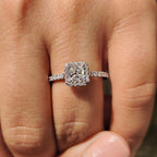Princess Cut Halo Ring