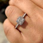 Princess Cut Halo Ring