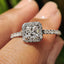 Princess Cut Halo Ring