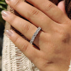 Baguette And Round Diamond Wedding Band