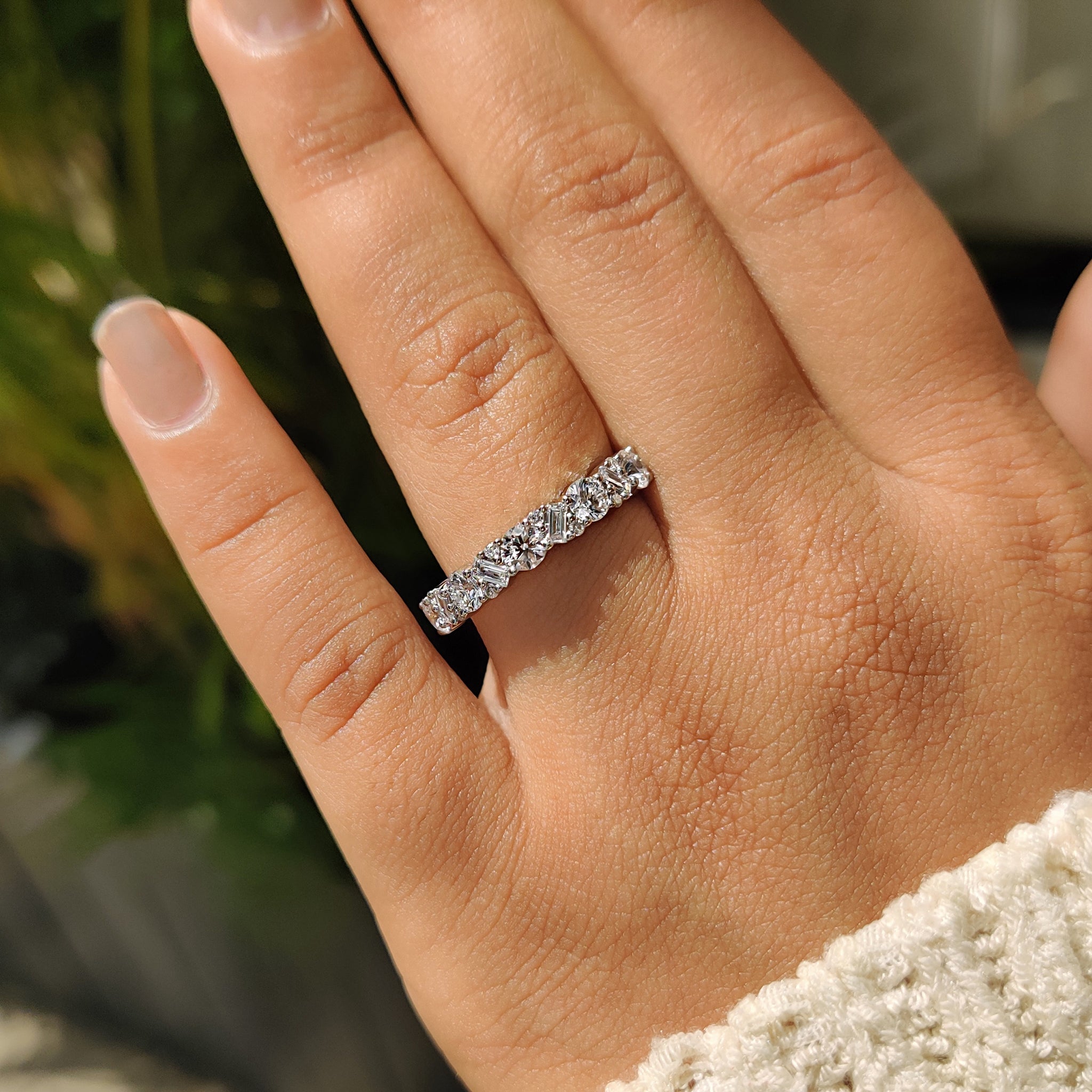 Baguette And Round Diamond Wedding Band Secondary image