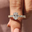 Hidden Halo Oval Pave Engagement Ring