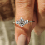 Pear Diamond Engagement Ring With Tapered Shank Setting