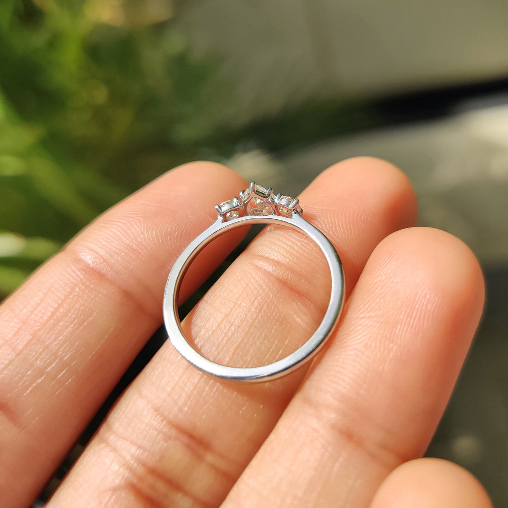 Pear Diamond Engagement Ring With Tapered Shank Setting