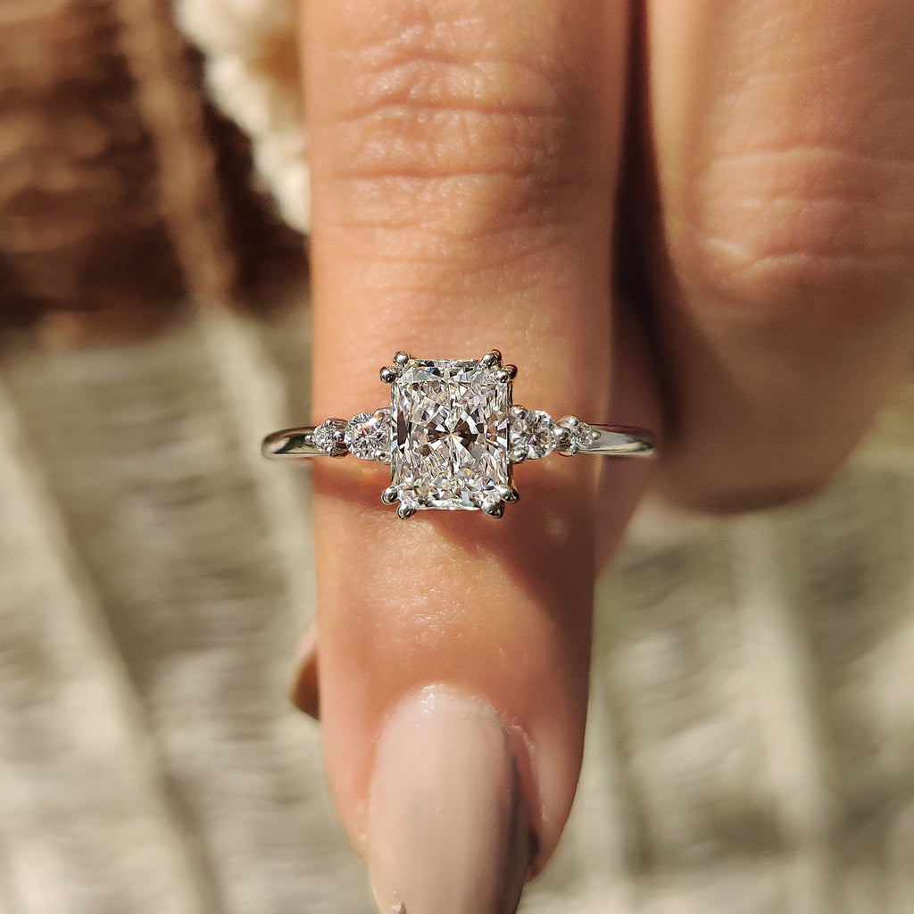 5 Stone Radiant Cut Engagement Ring