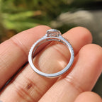 Round Cut Engagement Ring With Double Row Pave Band
