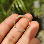 Oval Diamond Wedding Band In Half Eternity Setting