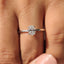 Oval Diamond Engagement Ring with Hidden Halo