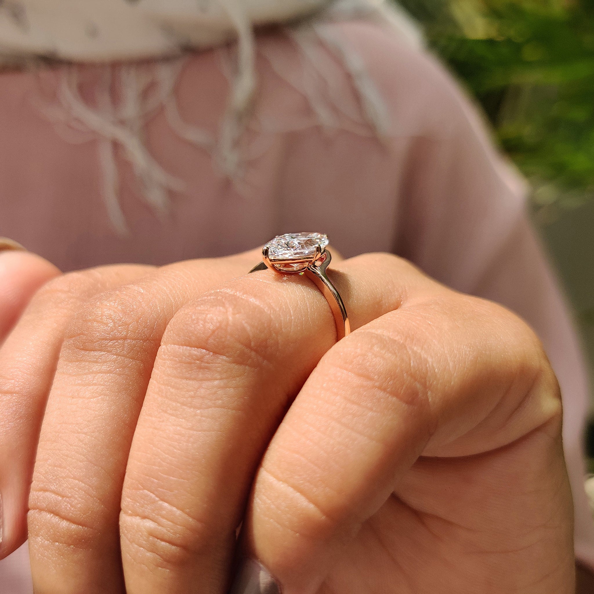 Solitaire Marquise Cut Engagement Ring