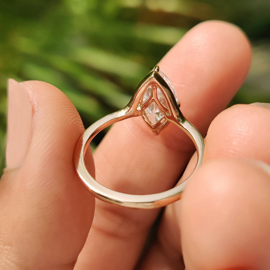 Solitaire Marquise Cut Engagement Ring