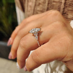 Marquise Cut Engagement Ring With Tapered Shank Band
