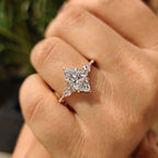 Marquise Cut Engagement Ring With Tapered Shank Band