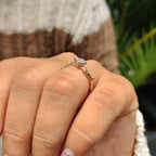Nature Inspired Round Diamond Engagement Ring
