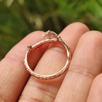 Nature Inspired Round Diamond Engagement Ring
