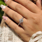 Pear Diamond Engagement Ring In Vintage Style