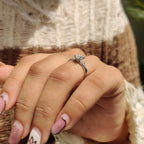 Pear Diamond Engagement Ring In Vintage Style