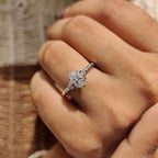 Pear Diamond Engagement Ring In Vintage Style