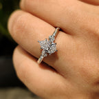 Pear Diamond Engagement Ring In Vintage Style