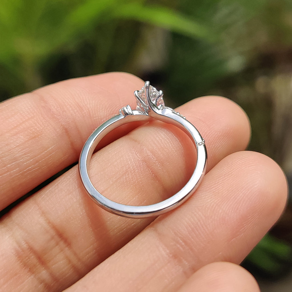 Pear Diamond Engagement Ring In Vintage Style