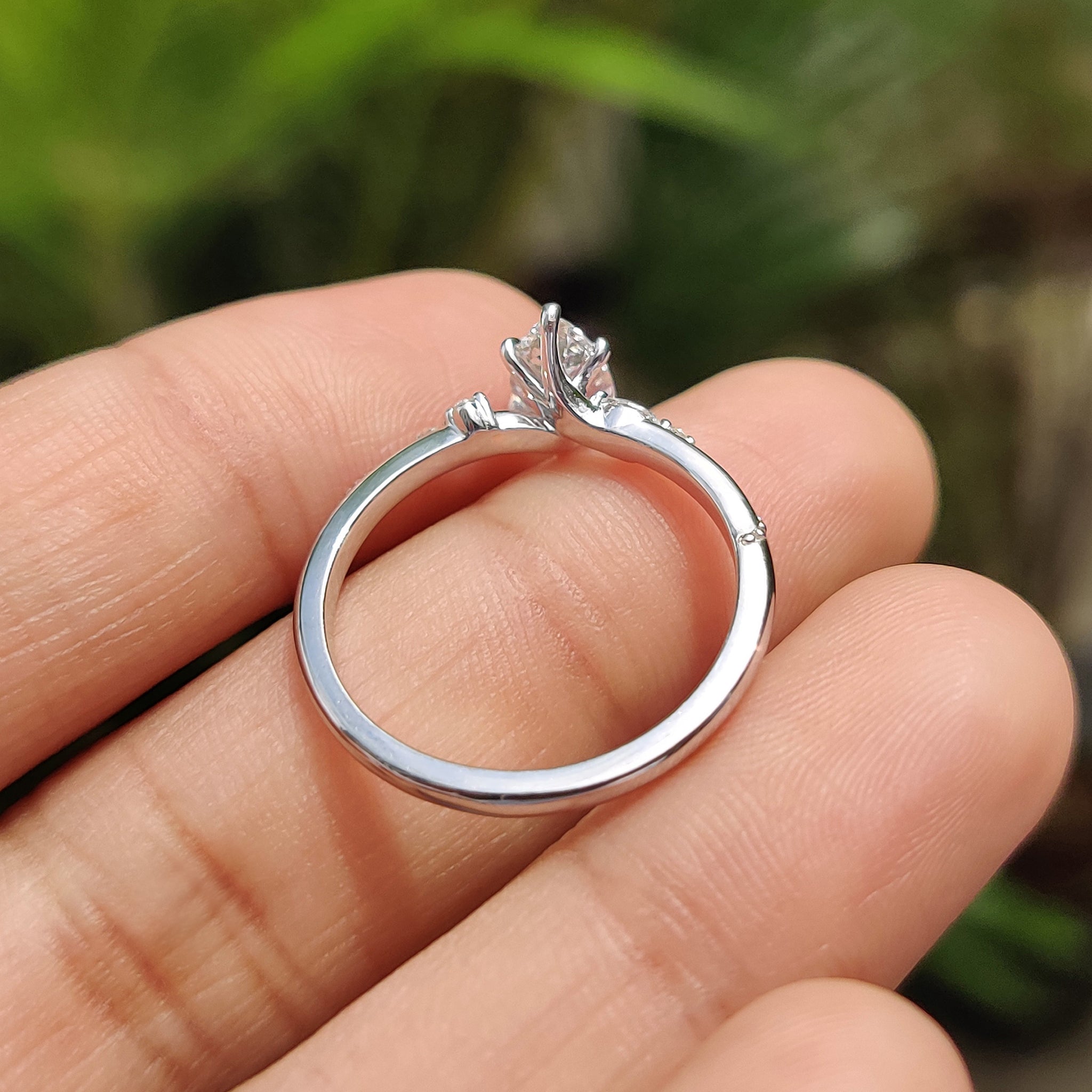 Pear Diamond Engagement Ring In Vintage Style