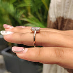 Elongated Cushion Cut Diamond Engagement Ring