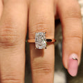 Cushion Cut Solitaire Diamond Ring With Cathedral Setting