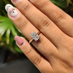 Cushion Cut Solitaire Diamond Ring With Cathedral Setting