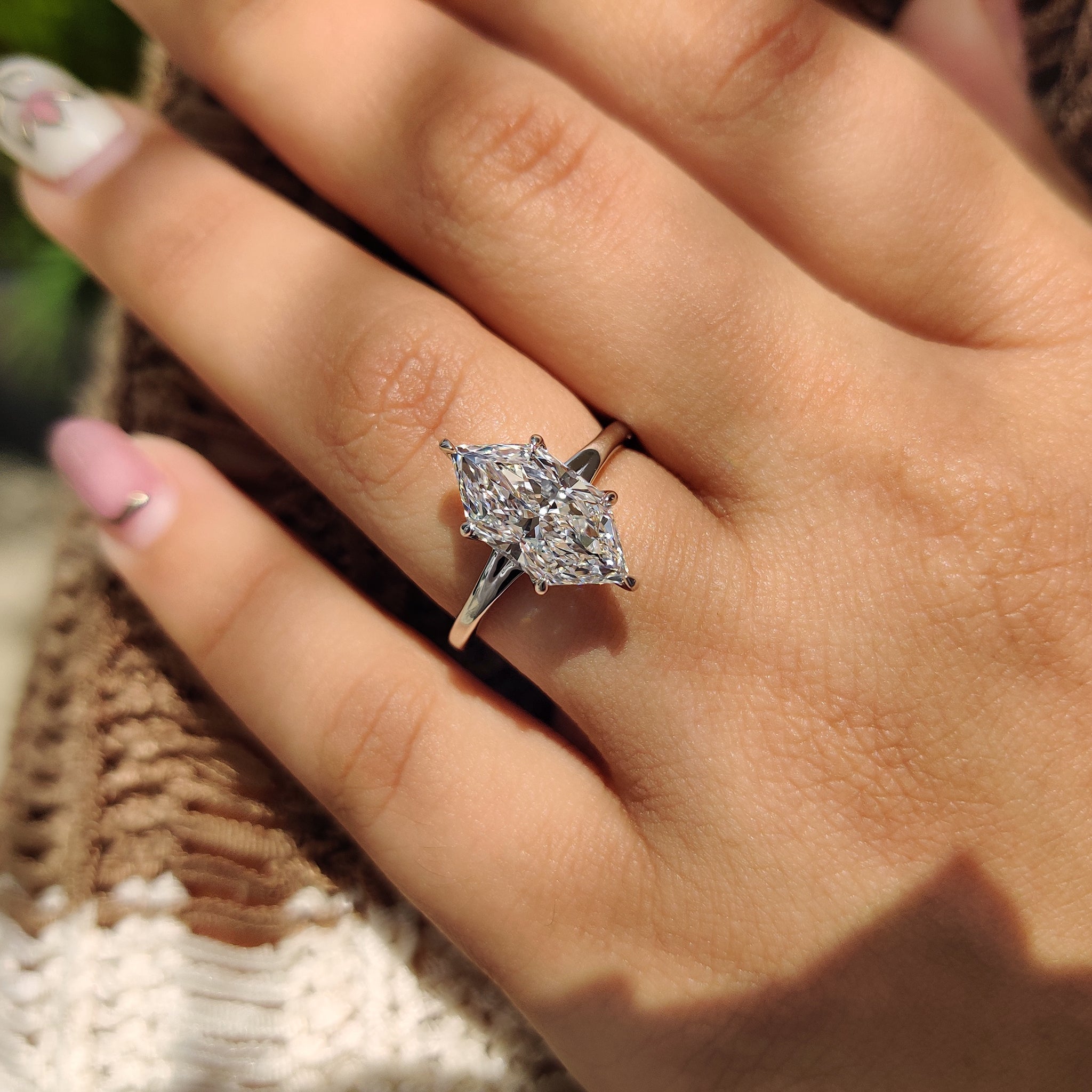 Dutch Marquise Engagement Ring In Solitaire Style